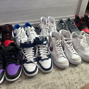 Nike Sneakers in Black, Purple, Blue, Red, and White